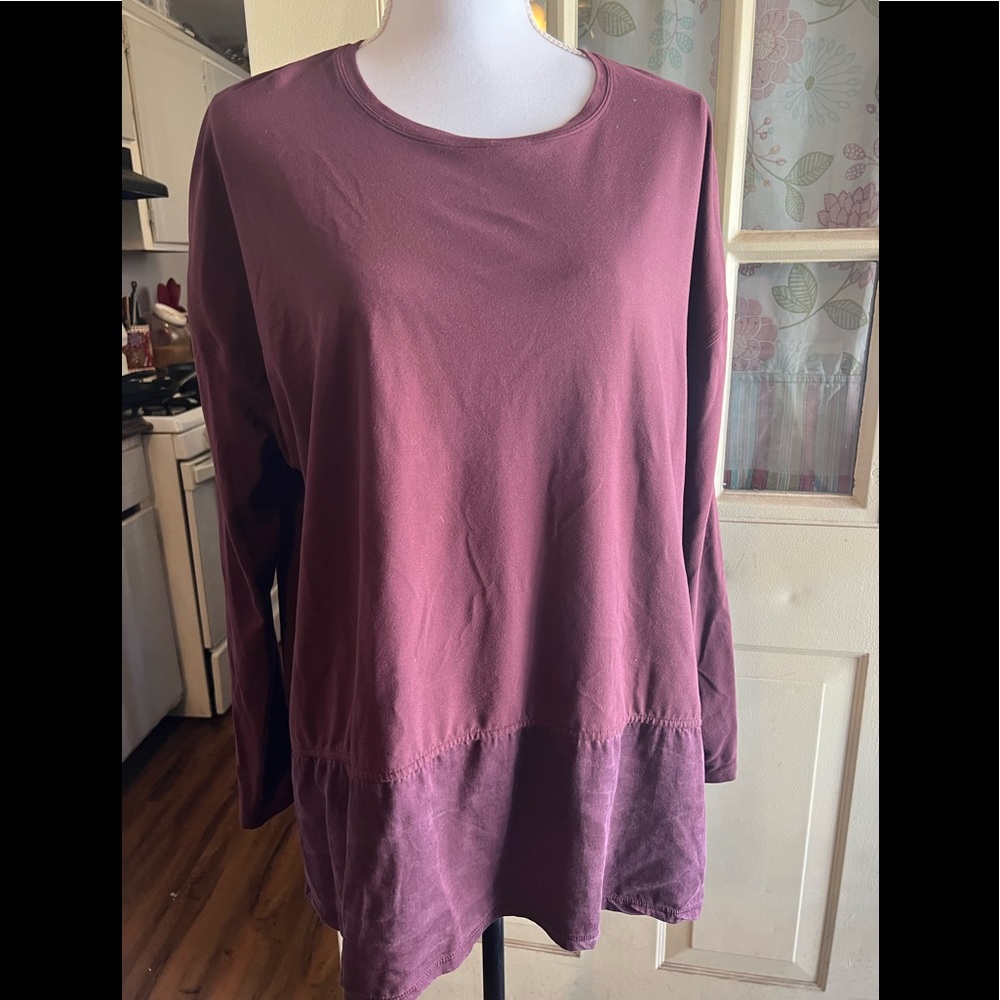 lululemon athletica Long Sleeve Top in Burgundy